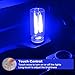 2 PCS Car USB Lights, Plug-in Retro Car Atmosphere Lamp with Touch Dimmable, Portable Mini Glass Bottle LED Bulb Night Lights for Vehicle Bedroom Hallway Camping Holiday Decoration (Blue)