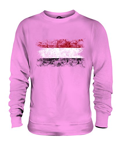 Sweat-Shirt Yémen Drapeau Délavé Candymix Fini les Pulls Rigides Unis
