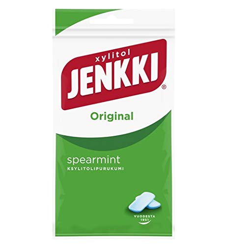 Cloetta Jenkki Xylitol Spearmint Chicle 36 Packs of 30g