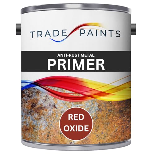 Anti-Rust Metal Primer - Red Oxide - Anti Corrosive - Preventing Rust - Suitable for Garden Furniture, Gates & Railings - 9m2 Coverage per Litre - 1 Litre