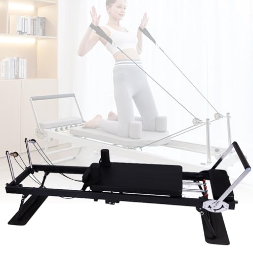 BVCL Reformer Pilates Machine, Foldable Pilates Reformer, Foldable Pilates Equipment for Home Workouts, Multifunctional Pilates Equipment(Black)