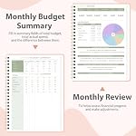 Budget Planner - Monthly Budget Book with Expense Tracker Notebook, A5(6.1" x 8.5") Financial Planner & Account Book to Take Control of Your Money, Bill Organizer With Pockets and Stickers - Pink - Image 5