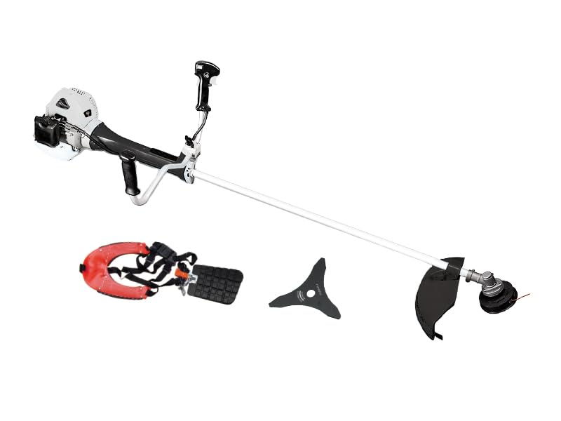 Desbrozadora MONTMELO 520. 3en1. 2 Tiempos. 52 CC, Barra de 28 cm, Antibrivatorio, arnes Profesional, Disco 3 Puntas y Carrete de Nylon.