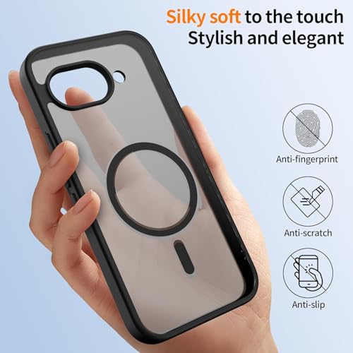 Image of Back Cover for Google Pixel 9A, Matte PC Back + TPU Bumper Shockproof Mobile Case Cover (Google Pixel 9A)