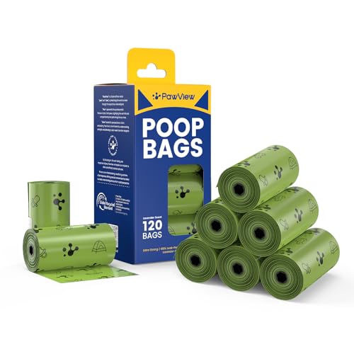 Image of Dog Poop Bags, Extra Thick & Leak-Proof Doggie Bags, Lavender Scented Pet Waste Bags Made from 70% Certified Recycled Plastic, Easy Tear & Open Poop Bags for Dog Walking, 8 Rolls (120 Count)