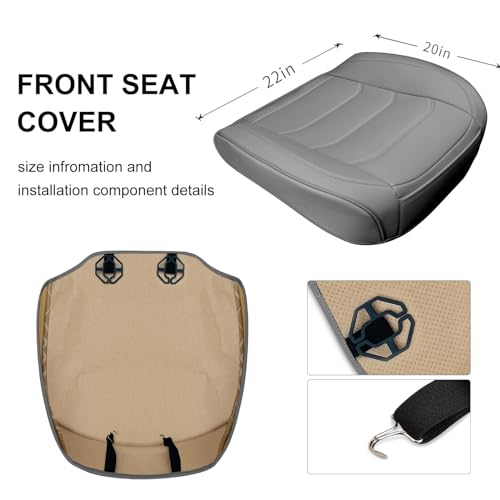 Image of BOPUOVRE Car Seat Cover for Luxury & Comfort PU Leather