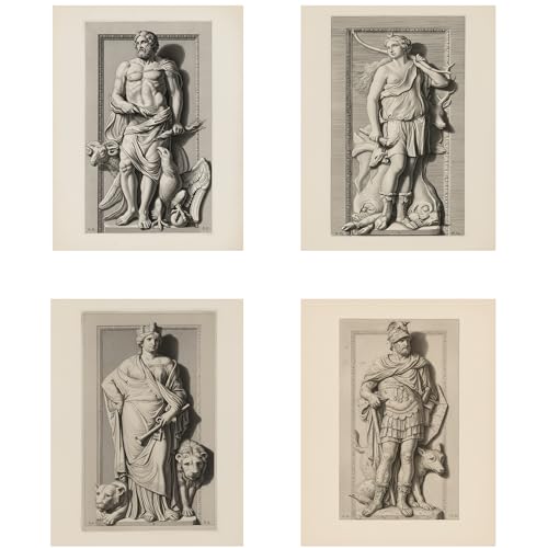 Classical Greek & Roman Statue Relief Wall Art | Set