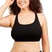 Leading Lady Women's Plus-Size Light Impact Sports Bra, Black, 46 B/C/D