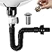 Dachiy Abflussrohr-Kit Für Waschbecken Abfluss, Siphon Für Mit Flexiblem Ablaufschlauch, Pop-Up-Filter Abflussstopfen, Geruchsdichte Insektendrainage Kits, Ausziehbar Von 230-800mm (Schwarz) Siphon mit günstig Kaufen-Dachiy Abflussrohr-Kit Für Waschbecken Abfluss, Siphon Für Mit Flexiblem Ablaufschlauch, Pop-Up-Filter Abflussstopfen, Geruchsdichte Insektendrainage Kits, Ausziehbar Von 230-800mm (Schwarz)