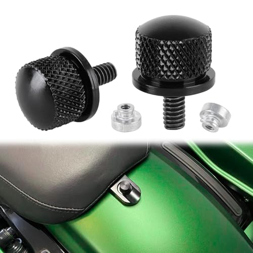 【Ampia compatibilità】 Le viti del sedile posteriore della moto sono compatibili con Harley Sportster XL883 1200 48 Touring Dyna Softail Glide, 1996-2019.