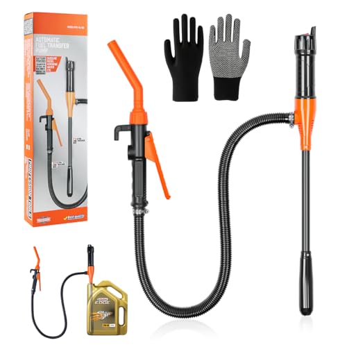 Bomba de gasolina eléctrica con batería, transferencia portátil, con boquilla de control de flujo, bidón y succión automática para gasolina