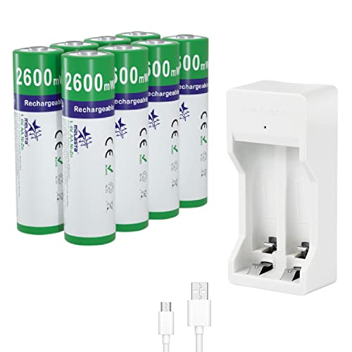 Amazon | Melasta 単3形充電池 1.6V 充電式ニッケル亜鉛電池 8本入り