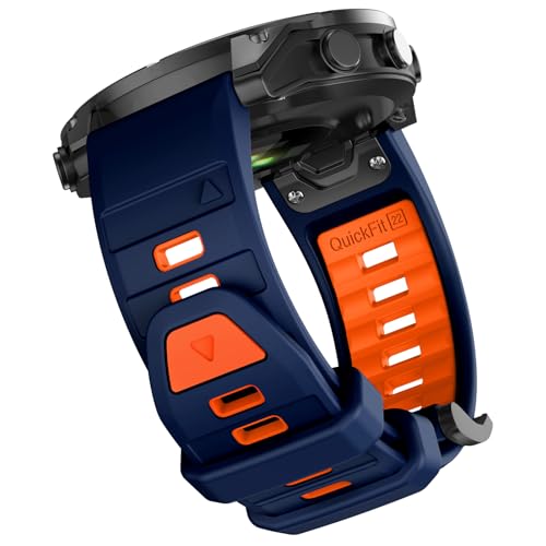 Image of OVERSTEP Compatible with Fenix 8 47mm Watch Bands, 22mm Soft Siliocne Strap for Garmin Fenix 5 /Fenix 5 Plus /Fenix 6 /Fenix 6 Pro /Fenix 7 Smartwatch