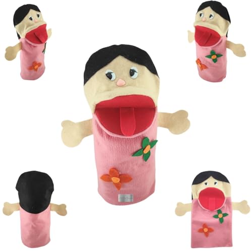 Fantoche De Mão 25cm Família Branca Kit Com 7 Personagens