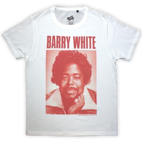 T-shirt Barry Blanc Rock Off taille M vêtement musique imprimé box photo noir