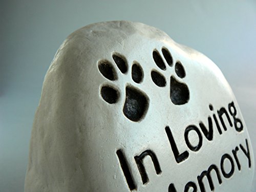 (3) Rocks - Miss You - In Loving Memory With Paw Prints And Love - Engraved And Cast In Stone #TOP7