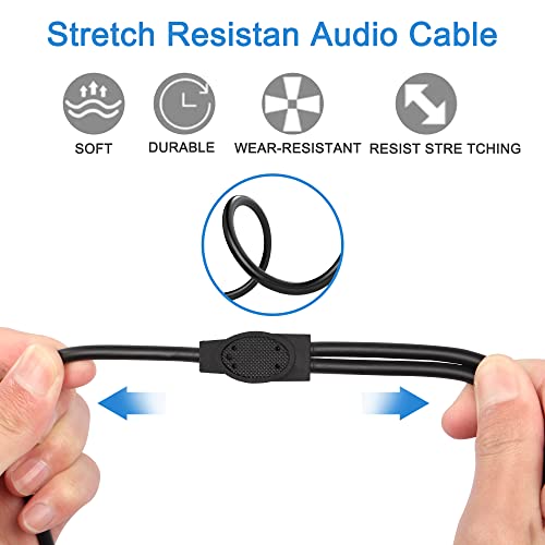 MEIRIYFA 3.5mm 1/8 TRS Stereo Female to Dual 6.35mm 1/4 TRS Male Y Splitter Cable - Image 4