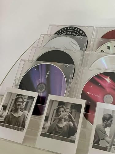 PonyLes CDラック 卓上 DVD収納ケース 透明アクリル製 展示用 ディスプレイ スタンド 多機能 光沢 縦31.2cm横31cm高さ25cm (透明, 5層)の商品画像（Amazon）
