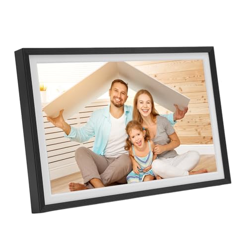 10.1 Inch Digital Picture Frame, 1280x800 HD IPS Touch Screen Electronic Photo Frame, 32GB Storage, Auto Rotate, Share Photos Videos Instantly via for FRAMEO app (US Plug