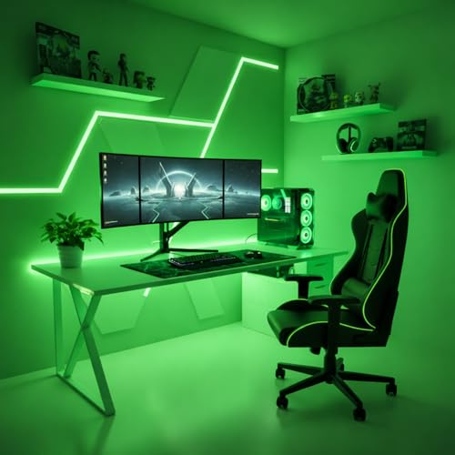 Image of Green Neon LED Strip Light 5 Meter with Adapter | Flexible IP65 Waterproof Silicone Rope Light for Indoor and Outdoor Bedroom, Ceiling, Gaming Room, Party Decoration