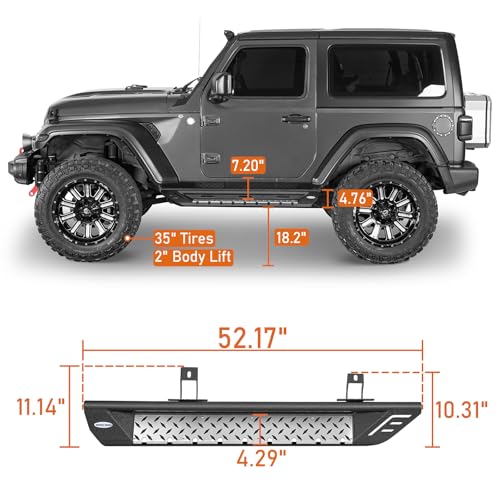 Estribos laterales para Jeep Wrangler JL 2018-2026 2 puertas miniatura 6