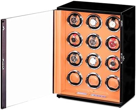 FENOKD Mechanical Watch Shaker Solid Wood Watch Winder for Automatic Watch Silent Motor Panel Display Screen Adjustable Watch Pillows for Man Wonen Watches