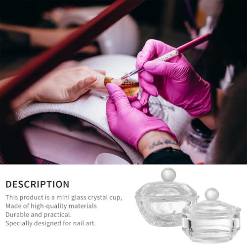 Set de 3 recipientes acrílicos para manicura miniatura 3
