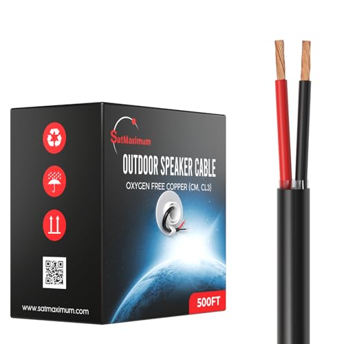 Cable de altavoz para exteriores de 16/2 cobre sin oxígeno entierro directo impermeable negro