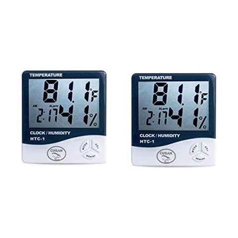 2 Pack of Cuban Crafters Accessories Digital Hygrometer Thermometer for Cigar Humidors Cover