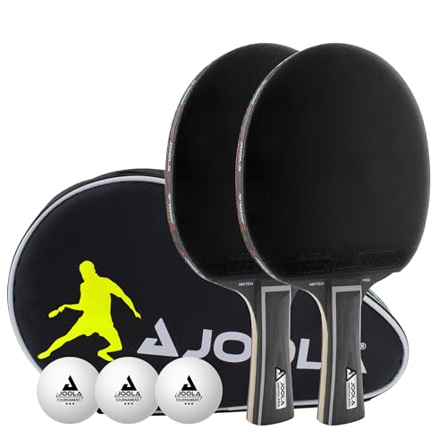 JOOLA Tischtennis Set Black Duo PRO 2 Tischtennisschläger...