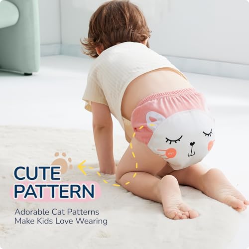 Potty Training Underwear Absorbent Toddler Training Pants for Boys and Girls, 100% Cotton Reusable Pee Pants 2T-6T3