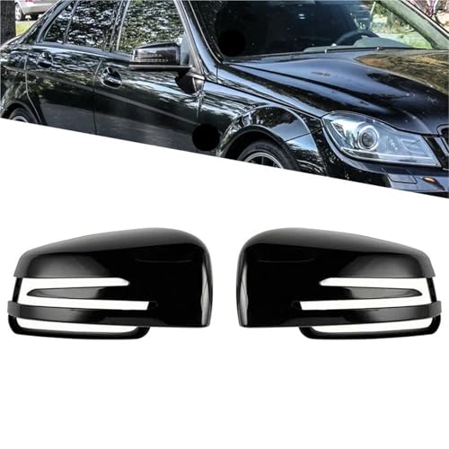 Coques de rétroviseurs pour Mercedes Classe C E coque de rechange look carbone - 5