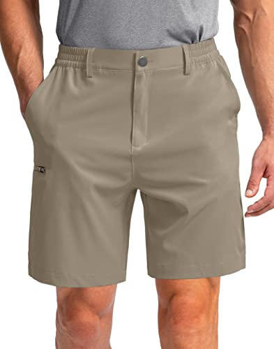 Image of Pinkbomb Men's Golf Shorts with 6 Pockets Stretch Quick Dry Hiking Work Dress Shorts for Men
