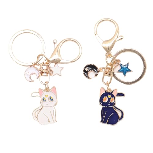 OUDQFCJ Sailor Moon Schlüsselanhänger Set - Anime Schlüsselanhänger - Niedliche Katzenfigur & Magie Charme für Tasche, Handy, Auto - Perfektes Souvenir für Mädchen & Katzenliebhaber OUDQFCJ Sailor Moon Schlüsselanhänger Set - Anime Schlüsselanhänger - Niedliche Katzenfigur & Magie Charme für Tasche, Handy, Auto - Perfektes Souvenir für Mädchen & Katzenliebhaber