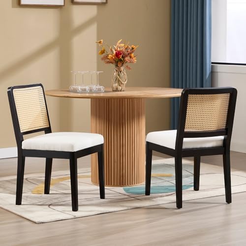 Ya-Home Esszimmerstühle 2er Set Vintage Leinen Küchenstuhl mit...