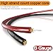8 Gauge Wire (25ft Each- Black/Red) Copper Clad Aluminum CCA,60A AGU Fuse Holder,20pcs Lugs Terminal Connectors and 2 :1 Heat Shrink Tube for Power/Auto,Amplifier,Ground Cable