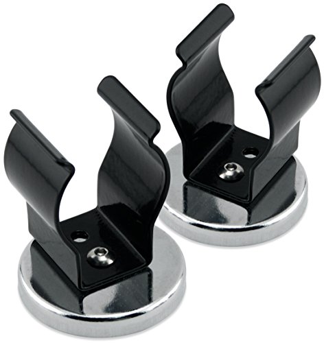 Master Magnetics RB50BNCCX2 Magnetic Hook, Round Base Magnet Fastener with Steel Clip Chrome