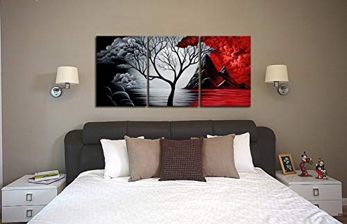 Wieco Art Extra Large The Cloud Tree Modern Gallery Wrapped Canvas Print Artwork Abstract Landscape 3 Panels Pictures On Canvas Wall Art Ready To Hang For Living Room Kitchen Home Decor Xl #TOP3