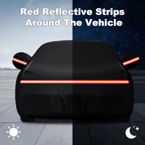 Image of QUNSUNUS Car Cover for BMW M4 / 4 Series 420i 428i 430i 435i 440i /4 Coupe 2014-2026, Waterproof M4 Car Covers with Cotton Lining, All Weather Cover with Straps and Zipper