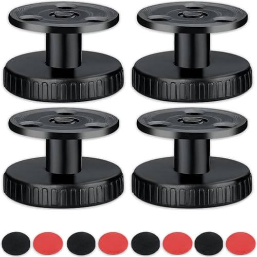 HhBdy 27-40mm Höhenverstellbare Füße, 4 Stück Möbelfüße Höhenverstellbar, Zwei Installationsmethoden Verstellbare Füße mit Doppelseitiges Klebeband und Anti-Rutsch-Pad für Betten, Schränke, Sofas