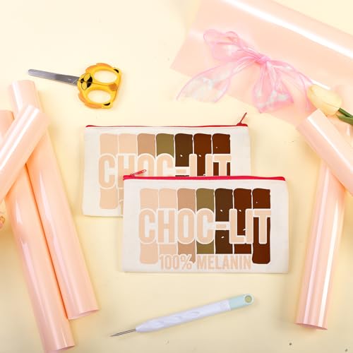 Image of Tintnut Nude Beige Heat Transfer Vinyl,6 Pcs 12x10in Iron on Vinyl | Skin Tone PU HTV Sheets,easy cut & weed,stretch washable,works with iron & heat press for fabric crafts