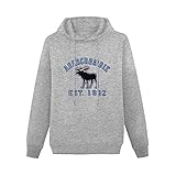 abercrombie sweatshirt womens Material: Cotton Abercrombie Fitch Printed Printed Pullover Hoodie Casual Hoodies Classic Hooded Sweatshirt Warm Loose Hoodies Streetwear Gray M