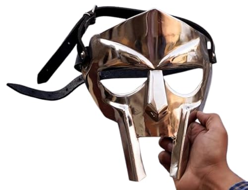 Photo de MF Doom Masque de gladiateur médiéval en acier doux 18 g