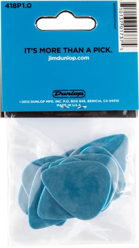Palheta de guitarra azul padrão Tortex Dunlop 1,0 mm, pacote com 12
