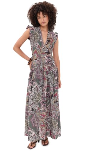 FARM Rio Women's Tapestry Flowers Maxi Dress, Tapestry Flower Dark Green, S