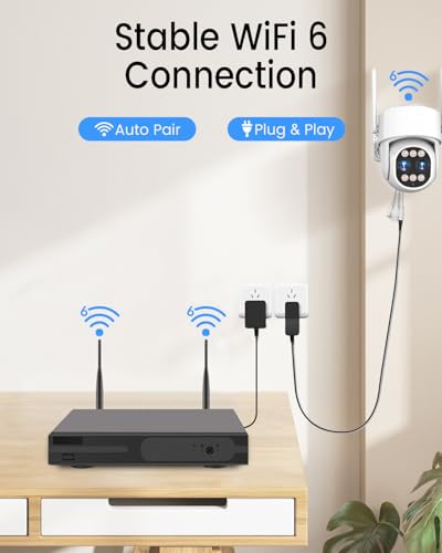 ZHXINSD Dual Lens 4MP+4MP Security Camera System Outdoor Wireless — view 6