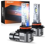 SEALIGHT 9005/HB3 Bulb, 40,000LM Super Brighter,6500K Cool White 9005/HB3 LED Bulbs or Fog,3 Min Quick Install Lights, Plug-N-Play, Pack of 2