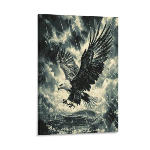 Peinture Sur Toile Aigle Décoration Murale Salon pour Ambiance Nature Moderne