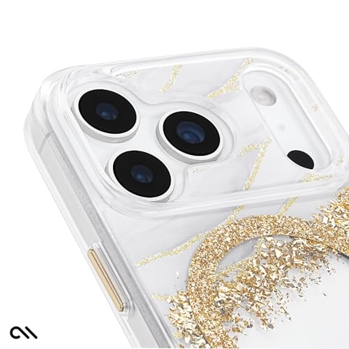 Image of Case-Mate iPhone 17 Pro Case - Karat Granite | Compatible with MagSafe - Stylish Marble Phone Cover with 12ft Drop Protection - Magnetic Phone Cover for iPhone 17 Pro