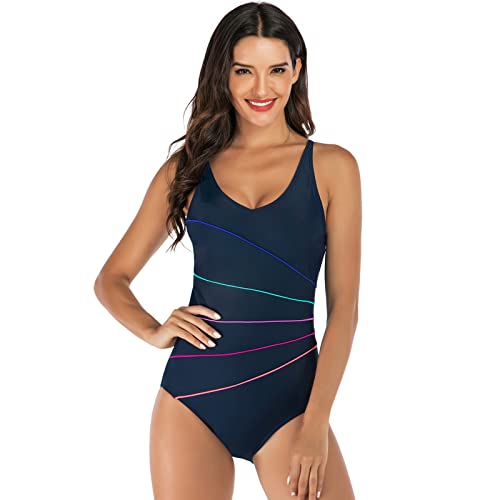 Maillot de bain une pièce femme LWZ triangle taille XXL galbant